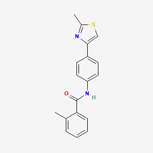 2-methyl-N-[4-(2-methyl-1,3-thiazol-4-yl)phenyl]benzamide