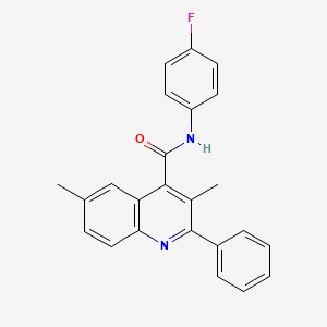 N-(4-fluorophenyl)-3,6-dimethyl-2-phenylquinoline-4-carboxamide