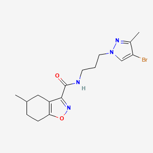 N~3~-[3-(4-BROMO-3-METHYL-1H-PYRAZOL-1-YL)PROPYL]-5-METHYL-4,5,6,7-TETRAHYDRO-1,2-BENZISOXAZOLE-3-CARBOXAMIDE