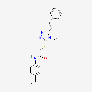 N-(4-ethylphenyl)-2-{[4-ethyl-5-(2-phenylethyl)-4H-1,2,4-triazol-3-yl]thio}acetamide