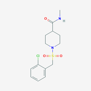 1-[(2-CHLOROPHENYL)METHANESULFONYL]-N-METHYLPIPERIDINE-4-CARBOXAMIDE