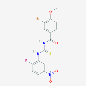 3-bromo-N-[(2-fluoro-5-nitrophenyl)carbamothioyl]-4-methoxybenzamide