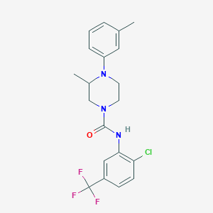 N-[2-chloro-5-(trifluoromethyl)phenyl]-3-methyl-4-(3-methylphenyl)piperazine-1-carboxamide