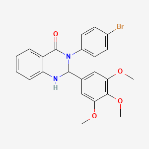 3-(4-bromophenyl)-2-(3,4,5-trimethoxyphenyl)-2,3-dihydro-4(1H)-quinazolinone