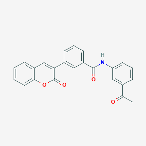 N-(3-acetylphenyl)-3-(2-oxo-2H-chromen-3-yl)benzamide