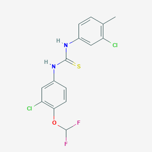 molecular formula C15H12Cl2F2N2OS B456169 N-[3-chloro-4-(difluoromethoxy)phenyl]-N'-(3-chloro-4-methylphenyl)thiourea 