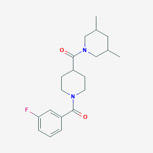 molecular formula C20H27FN2O2 B4561696 1-[1-(3-FLUOROBENZOYL)PIPERIDINE-4-CARBONYL]-3,5-DIMETHYLPIPERIDINE 