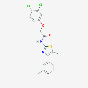 molecular formula C20H18Cl2N2O2S B456171 2-(3,4-dichlorophenoxy)-N-[4-(3,4-dimethylphenyl)-5-methyl-1,3-thiazol-2-yl]acetamide 
