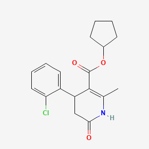 Cyclopentyl 4-(2-chlorophenyl)-2-methyl-6-oxo-1,4,5,6-tetrahydropyridine-3-carboxylate