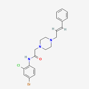 N-(4-bromo-2-chlorophenyl)-2-{4-[(2E)-3-phenylprop-2-en-1-yl]piperazin-1-yl}acetamide