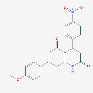 7-(4-methoxyphenyl)-4-(4-nitrophenyl)-4,6,7,8-tetrahydroquinoline-2,5(1H,3H)-dione