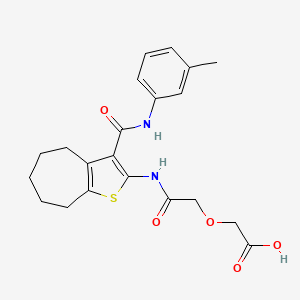 2-[({3-[(3-METHYLPHENYL)CARBAMOYL]-4H,5H,6H,7H,8H-CYCLOHEPTA[B]THIOPHEN-2-YL}CARBAMOYL)METHOXY]ACETIC ACID