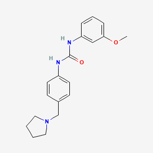 molecular formula C19H23N3O2 B4561781 N-(3-methoxyphenyl)-N'-[4-(1-pyrrolidinylmethyl)phenyl]urea 