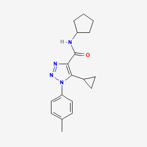 molecular formula C18H22N4O B4561792 N-cyclopentyl-5-cyclopropyl-1-(4-methylphenyl)-1H-1,2,3-triazole-4-carboxamide 