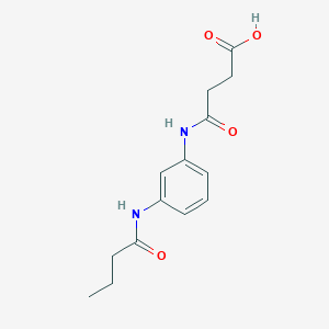 molecular formula C14H18N2O4 B4561806 4-{[3-(butyrylamino)phenyl]amino}-4-oxobutanoic acid 