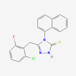 5-(2-chloro-6-fluorobenzyl)-4-(1-naphthyl)-4H-1,2,4-triazole-3-thiol