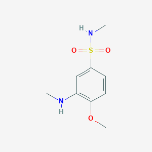 molecular formula C9H14N2O3S B4561841 4-methoxy-N-methyl-3-(methylamino)benzenesulfonamide 