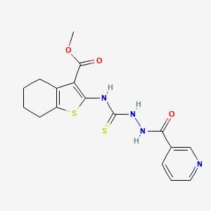 methyl 2-({[2-(3-pyridinylcarbonyl)hydrazino]carbonothioyl}amino)-4,5,6,7-tetrahydro-1-benzothiophene-3-carboxylate