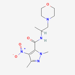 1,3-DIMETHYL-N-(1-METHYL-2-MORPHOLINOETHYL)-4-NITRO-1H-PYRAZOLE-5-CARBOXAMIDE