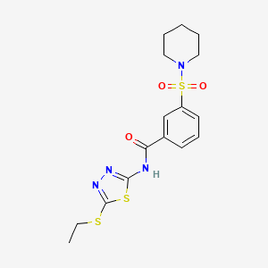 molecular formula C16H20N4O3S3 B4561910 N-(5-ethylsulfanyl-1,3,4-thiadiazol-2-yl)-3-piperidin-1-ylsulfonylbenzamide 