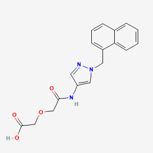 molecular formula C18H17N3O4 B4561927 2-(2-{[1-(1-naphthylmethyl)-1H-pyrazol-4-yl]amino}-2-oxoethoxy)acetic acid 