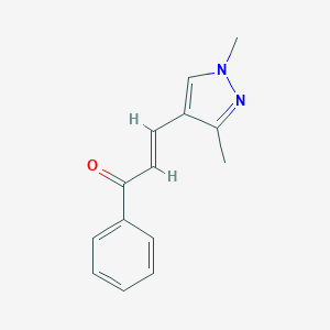 molecular formula C14H14N2O B456196 3-(1,3-dimethyl-1H-pyrazol-4-yl)-1-phenyl-2-propen-1-one 