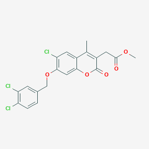 methyl {6-chloro-7-[(3,4-dichlorobenzyl)oxy]-4-methyl-2-oxo-2H-chromen-3-yl}acetate