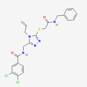 N-{[5-{[2-(benzylamino)-2-oxoethyl]sulfanyl}-4-(prop-2-en-1-yl)-4H-1,2,4-triazol-3-yl]methyl}-3,4-dichlorobenzamide