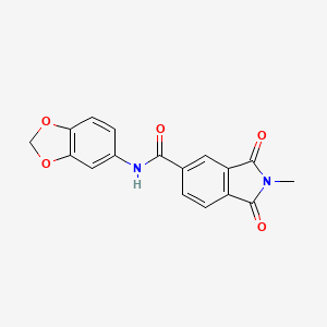 N-1,3-benzodioxol-5-yl-2-methyl-1,3-dioxo-5-isoindolinecarboxamide