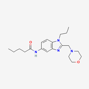 N-{2-[(Morpholin-4-YL)methyl]-1-propyl-1H-1,3-benzodiazol-5-YL}pentanamide