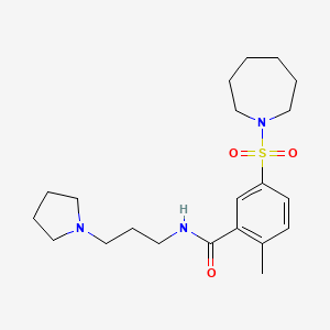 5-(1-azepanylsulfonyl)-2-methyl-N-[3-(1-pyrrolidinyl)propyl]benzamide