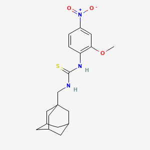 molecular formula C19H25N3O3S B4562017 N-(1-adamantylmethyl)-N'-(2-methoxy-4-nitrophenyl)thiourea 