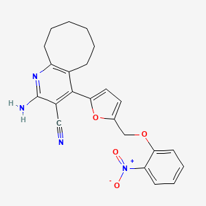 2-amino-4-{5-[(2-nitrophenoxy)methyl]-2-furyl}-5,6,7,8,9,10-hexahydrocycloocta[b]pyridine-3-carbonitrile