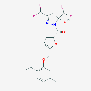 [3,5-BIS(DIFLUOROMETHYL)-5-HYDROXY-4,5-DIHYDRO-1H-PYRAZOL-1-YL]{5-[(2-ISOPROPYL-5-METHYLPHENOXY)METHYL]-2-FURYL}METHANONE