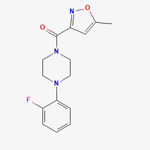 1-(2-FLUOROPHENYL)-4-(5-METHYL-1,2-OXAZOLE-3-CARBONYL)PIPERAZINE