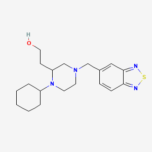 2-[4-(2,1,3-benzothiadiazol-5-ylmethyl)-1-cyclohexyl-2-piperazinyl]ethanol