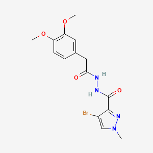 4-BROMO-N'-[2-(3,4-DIMETHOXYPHENYL)ACETYL]-1-METHYL-1H-PYRAZOLE-3-CARBOHYDRAZIDE