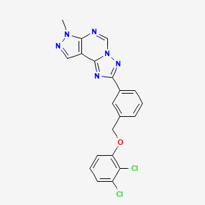 molecular formula C20H14Cl2N6O B4562127 2,3-DICHLOROPHENYL [3-(7-METHYL-7H-PYRAZOLO[4,3-E][1,2,4]TRIAZOLO[1,5-C]PYRIMIDIN-2-YL)BENZYL] ETHER 