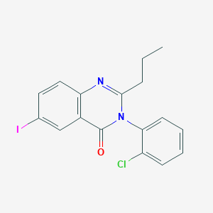 molecular formula C17H14ClIN2O B4562159 3-(2-chlorophenyl)-6-iodo-2-propylquinazolin-4-one 