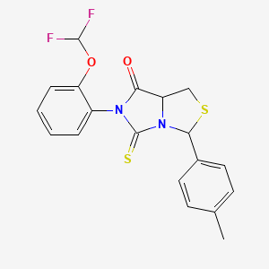 molecular formula C19H16F2N2O2S2 B4562177 6-[2-(difluoromethoxy)phenyl]-3-(4-methylphenyl)-5-thioxotetrahydro-7H-imidazo[1,5-c][1,3]thiazol-7-one 