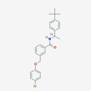 3-[(4-bromophenoxy)methyl]-N-[1-(4-tert-butylphenyl)ethyl]benzamide