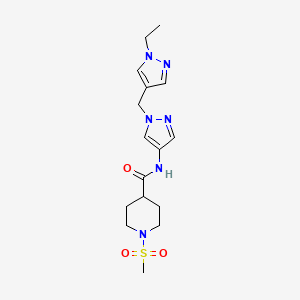 N~4~-{1-[(1-ETHYL-1H-PYRAZOL-4-YL)METHYL]-1H-PYRAZOL-4-YL}-1-(METHYLSULFONYL)-4-PIPERIDINECARBOXAMIDE