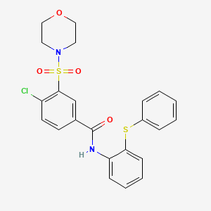 4-chloro-3-(4-morpholinylsulfonyl)-N-[2-(phenylthio)phenyl]benzamide