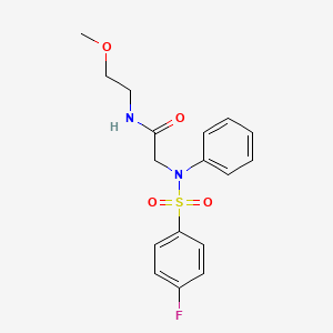 N~2~-[(4-fluorophenyl)sulfonyl]-N~1~-(2-methoxyethyl)-N~2~-phenylglycinamide