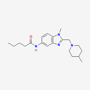 N-{1-Methyl-2-[(4-methylpiperidin-1-YL)methyl]-1H-1,3-benzodiazol-5-YL}pentanamide