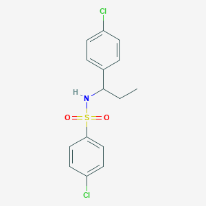 4-chloro-N-[1-(4-chlorophenyl)propyl]benzenesulfonamide