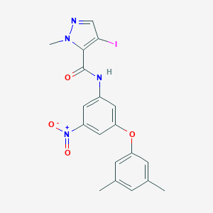 molecular formula C19H17IN4O4 B456227 N-[3-(3,5-dimethylphenoxy)-5-nitrophenyl]-4-iodo-1-methyl-1H-pyrazole-5-carboxamide 