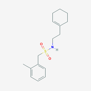 molecular formula C16H23NO2S B4562297 N-[2-(cyclohex-1-en-1-yl)ethyl]-1-(2-methylphenyl)methanesulfonamide 