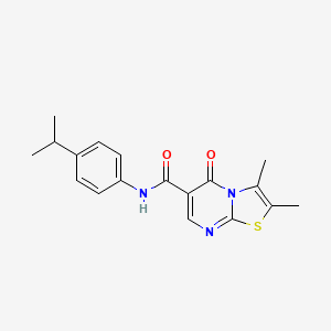 N-(4-isopropylphenyl)-2,3-dimethyl-5-oxo-5H-[1,3]thiazolo[3,2-a]pyrimidine-6-carboxamide