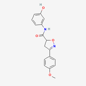 N~5~-(3-HYDROXYPHENYL)-3-(4-METHOXYPHENYL)-4,5-DIHYDRO-5-ISOXAZOLECARBOXAMIDE